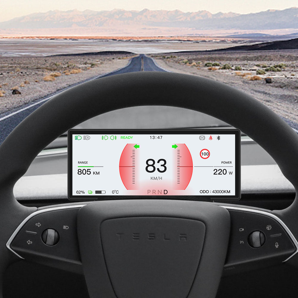 T6.2 Steering Wheel Carplay/AA Screen Display Instrument Cluster for Model 3 Highland& Model Y Juniper