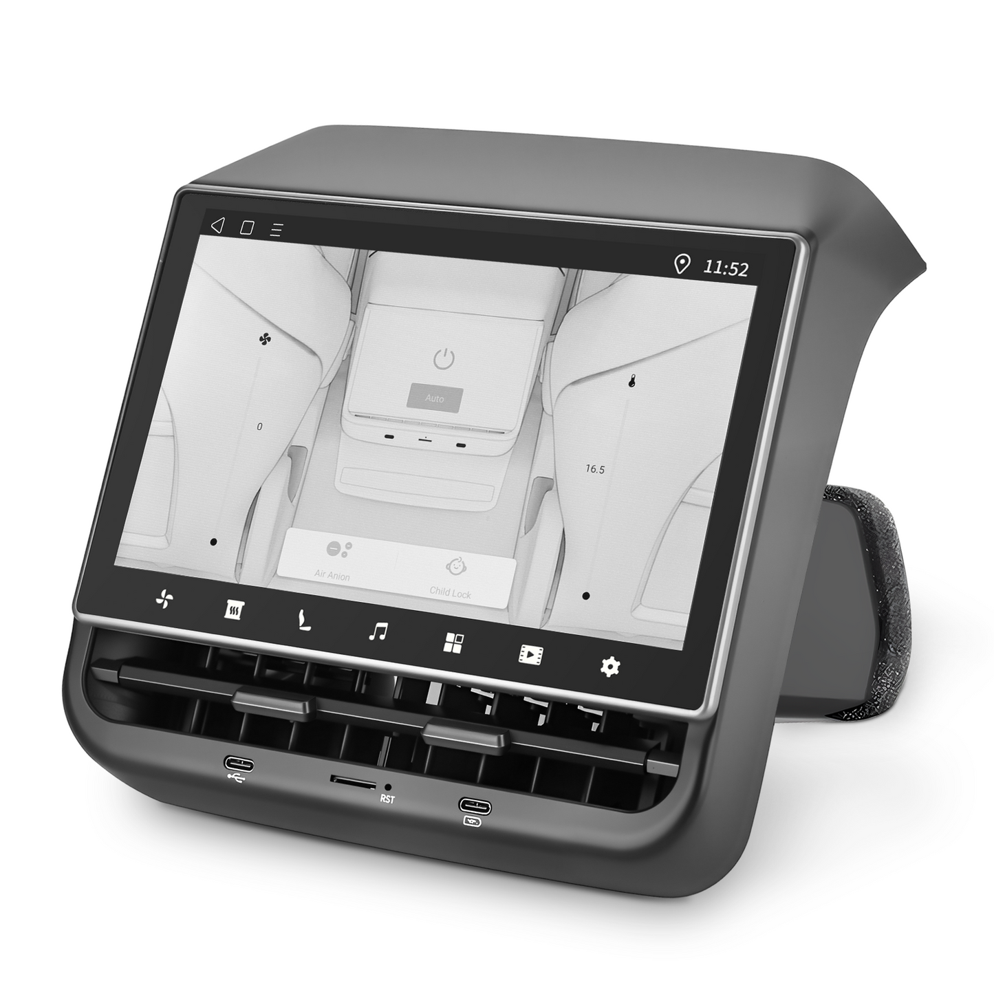 8.66-inch Android 13 System Climate Control & Entertainment Rear Display Screen for Tesla Model 3/Y