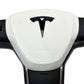 Nappa White Leather with Heated Function Yoke Steering Wheel for Model 3/Y
