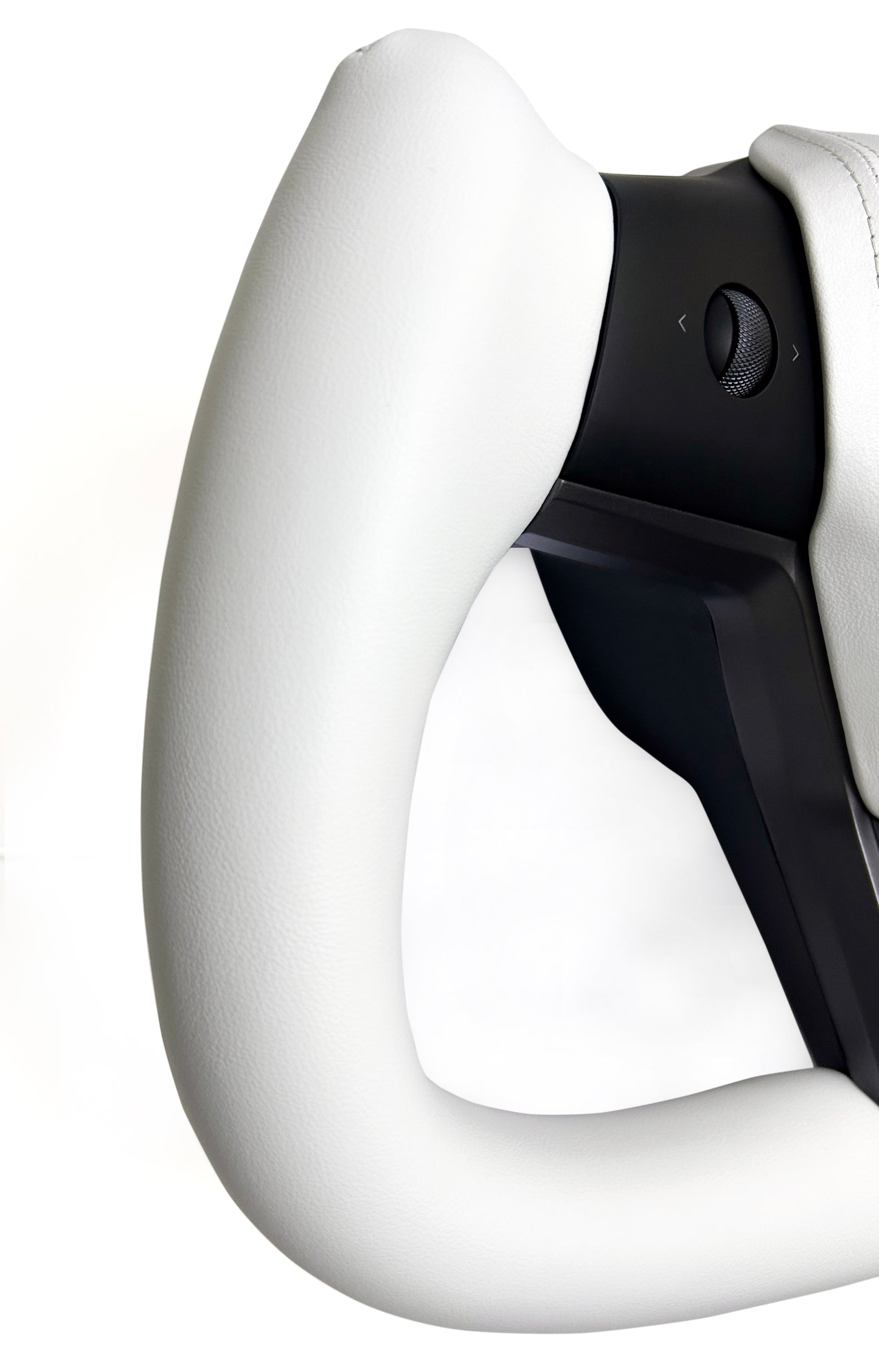 Nappa White Leather with Heated Function Yoke Steering Wheel for Model 3/Y