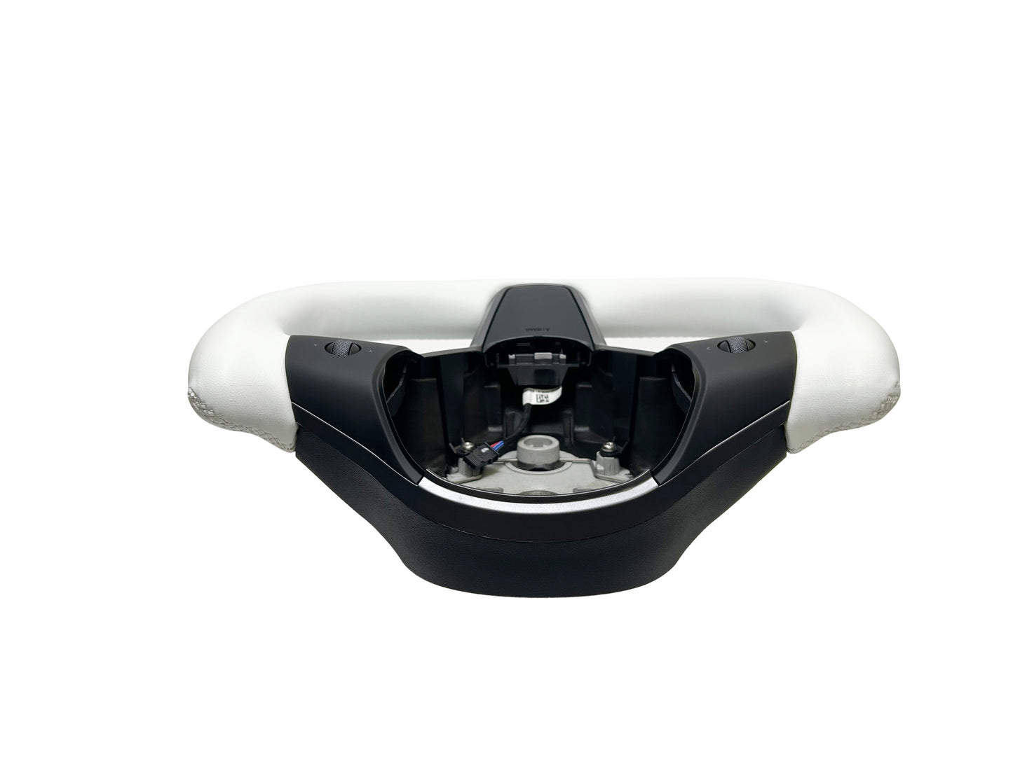 Nappa White Leather with Heated Function Yoke Steering Wheel for Model 3/Y