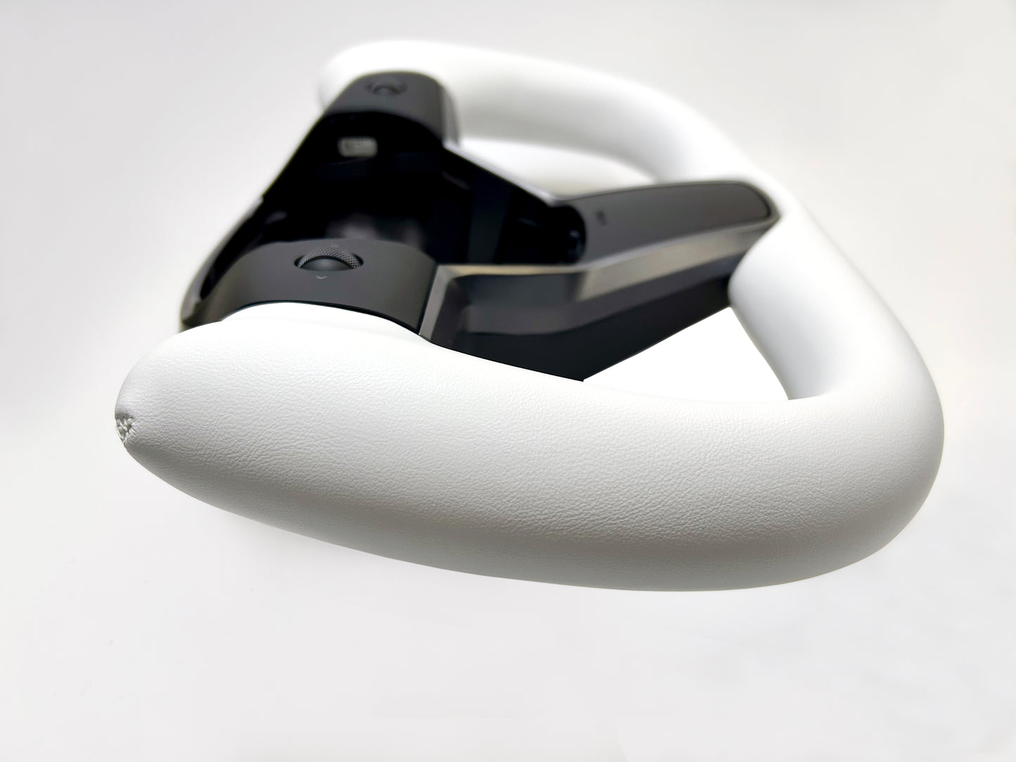 Nappa White Leather with Heated Function Yoke Steering Wheel for Model 3/Y