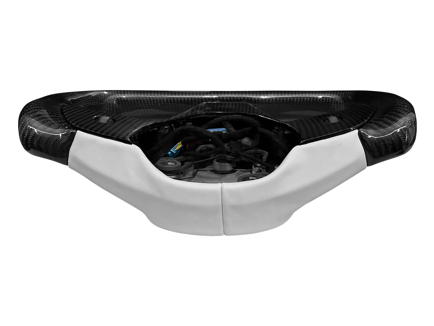 Carbon Fiber Yoke Steering Wheel for Tesla Model 3/Y (Model S Plaid Style)