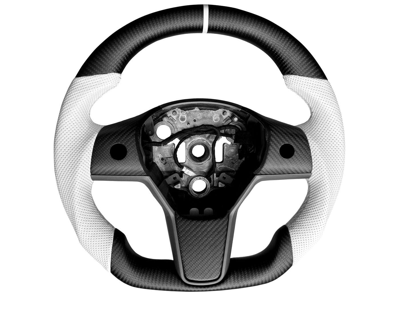 Model 3/Y Steering Wheel, Nappa Leather with Carbon Fiber Heated Steering Wheel