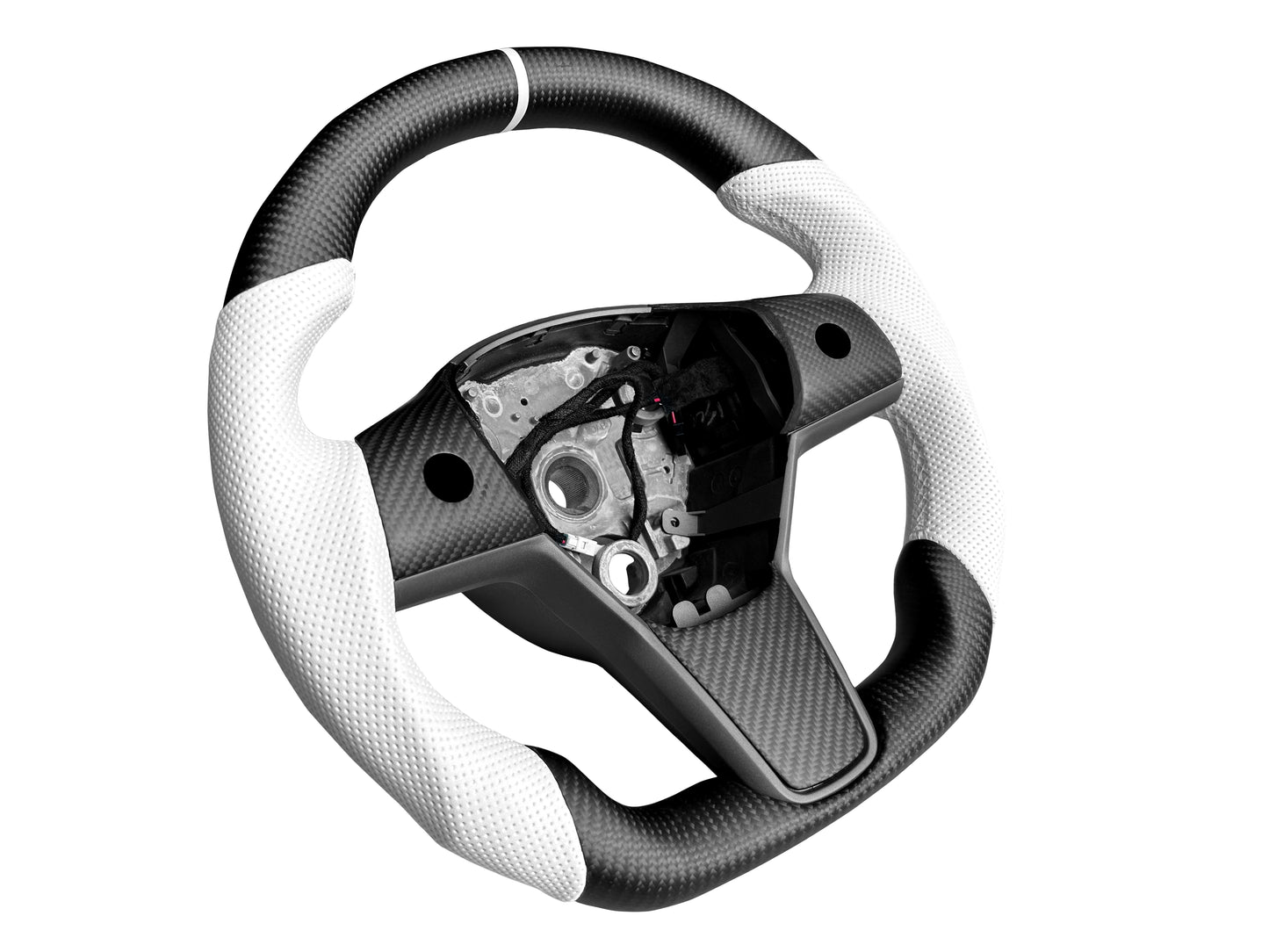 Model 3/Y Steering Wheel, Nappa Leather with Carbon Fiber Heated Steering Wheel