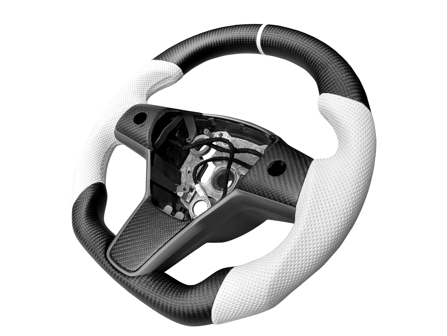 Model 3/Y Steering Wheel, Nappa Leather with Carbon Fiber Heated Steering Wheel